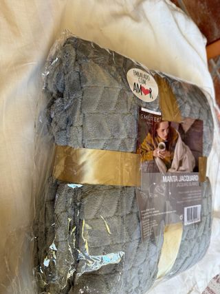 Manta Jacquard Smukee Home Gris 130x170cm