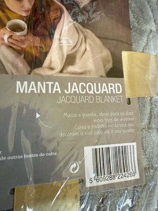 Manta Jacquard Smukee Home Gris 130x170cm