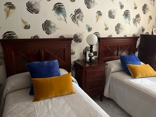 Cabecero de madera estilo rústico, pue cama 30cm