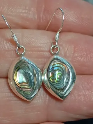 Pendientes Plata de ley Ávalon y nacar