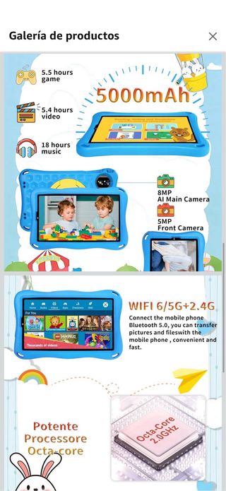 Tablet Infantil Gemini AI Andr 15 12GB+32GB NUEVA!