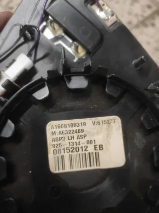 Cristal espejo retrovisor izquierdo Mercedes