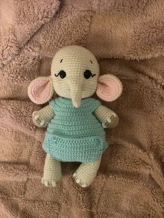 Conjunto Manta de Apego Amigurumi Elefantes