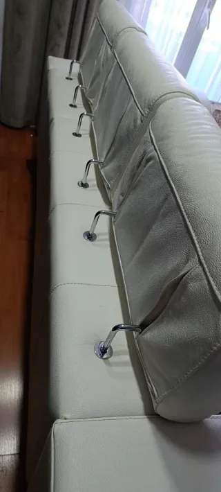 Sofá modular de piel blanco