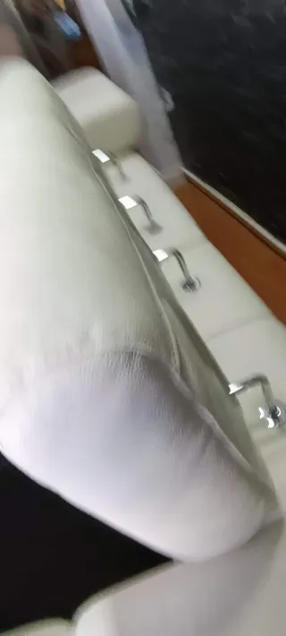 Sofá modular de piel blanco