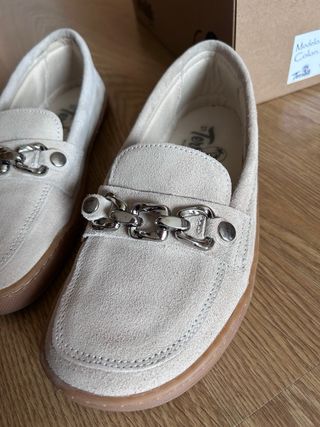 Mocasines Terreta Beige Talla 37