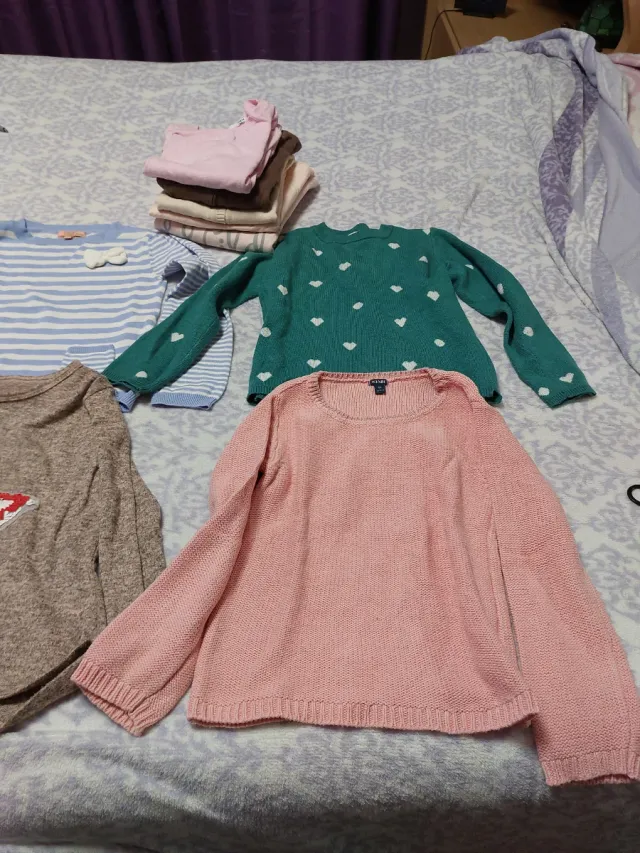 Lote 9 jerséis niña 6-8 años