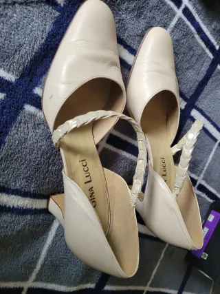 Zapatos Gina Lucci Tacón Beige Talla 38
