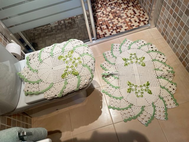 Alfombra de baño y protector