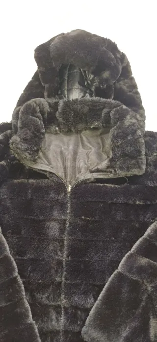 Pelliccia sintetica donna nera XXL