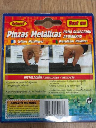 Pinzas Alfombras Coche (5 paquetes x 2 unidades)