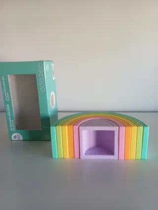 Arco Iris Colores, 6 Piezas de Juguete Apilables