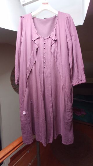 Vestido Bimba y Lola lila/rosa empolvado