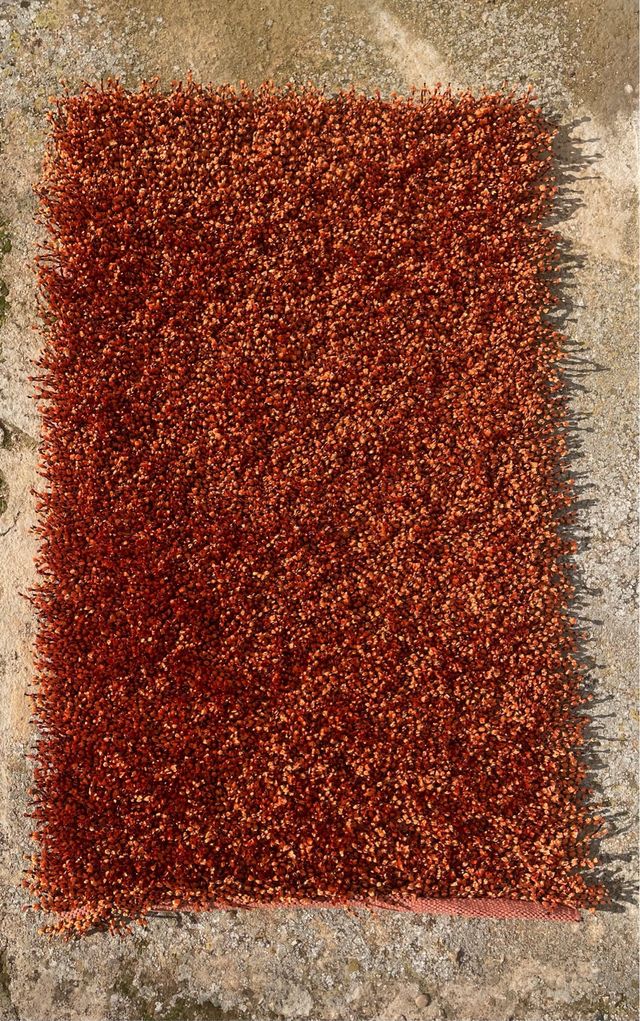 Alfombra naranja y marrón (2 unidades)