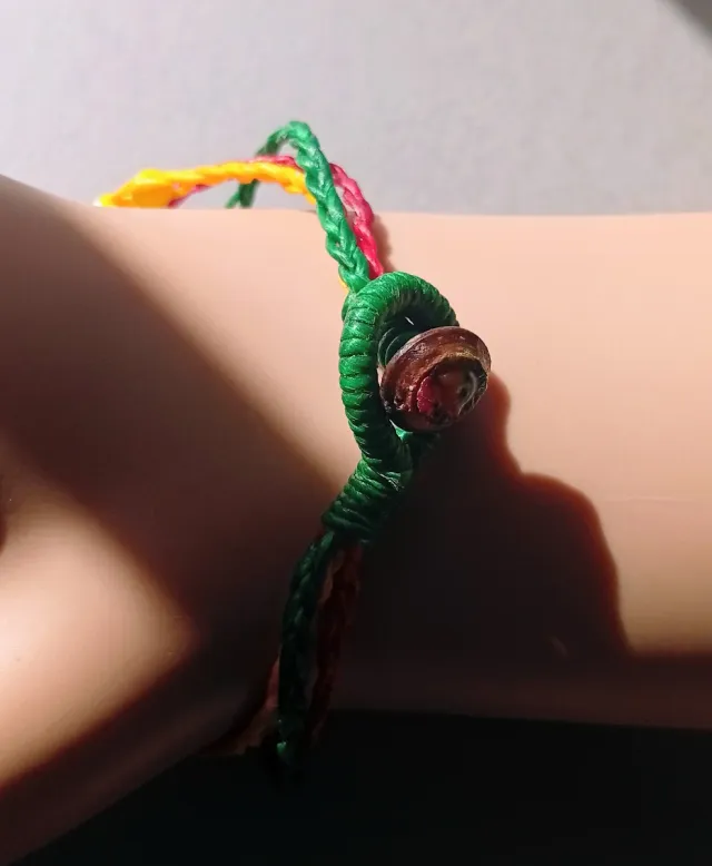 Pulsera de cuentas colores Rasta rastafari cordón