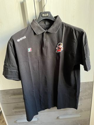 Maglietta Errea Nera con Stemma Rimini baseball