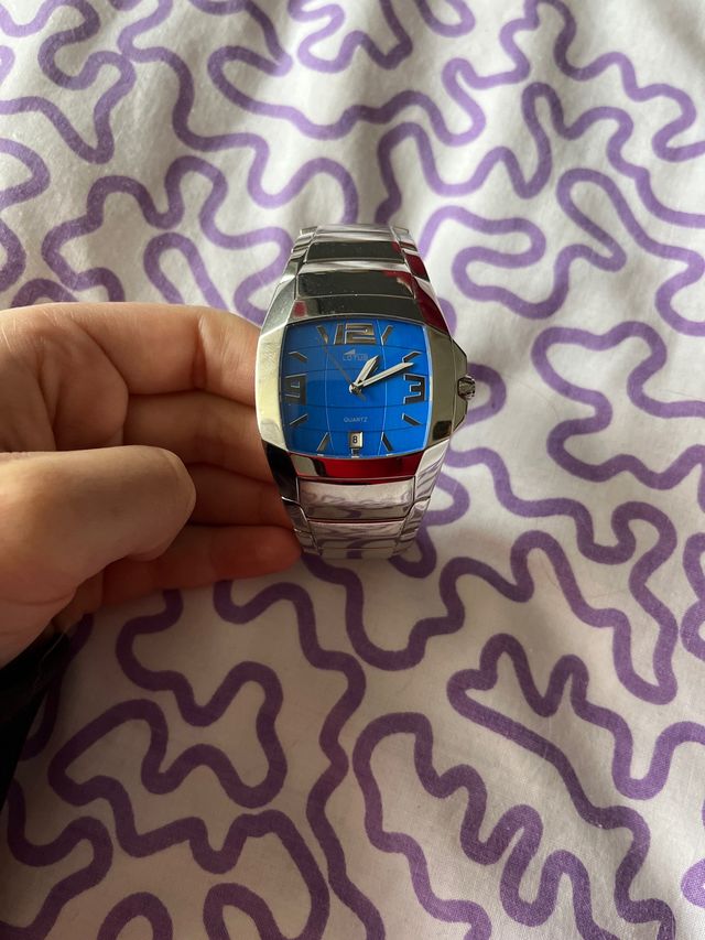 Reloj Lotus Azul y Plateado