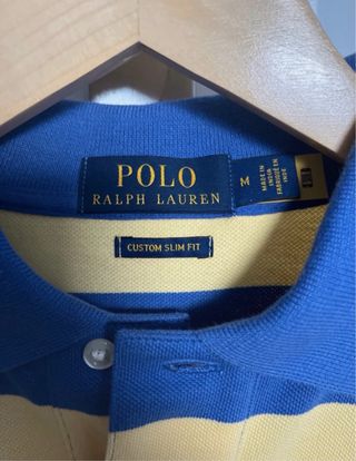 Polo Ralph Lauren righe blu e gialle