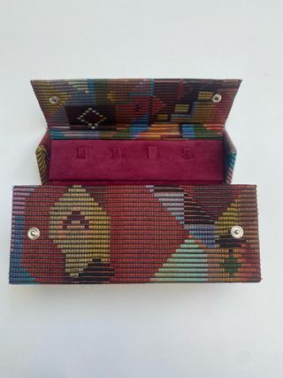 Porta joyas tejido multicolor