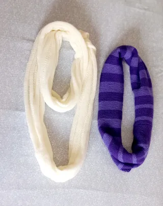 2 Bufandas Cuello Infinito Nuevas
