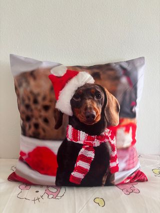 Funda Almohada Navidad Perro