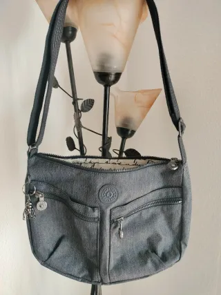 Bolso de Hombro Kipling Gris oscuro