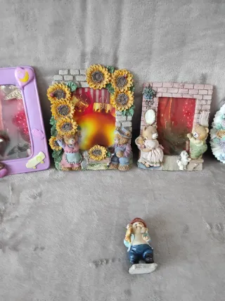 Conjunto de 5 porta-fotos decorativos