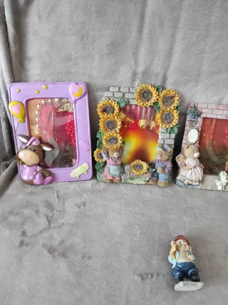 Conjunto de 5 porta-fotos decorativos