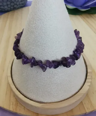 Pulsera Amatista Natural Plata