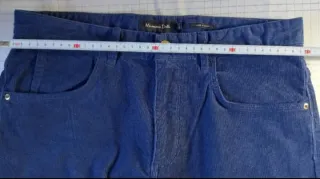 Pantalones Massimo Dutti de pana azul