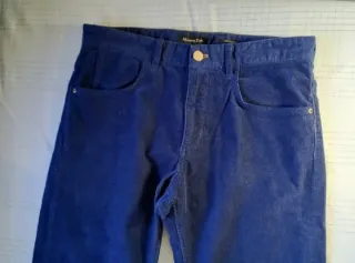 Pantalones Massimo Dutti de pana azul