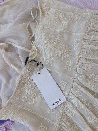 Vestido blanco Mango Suits