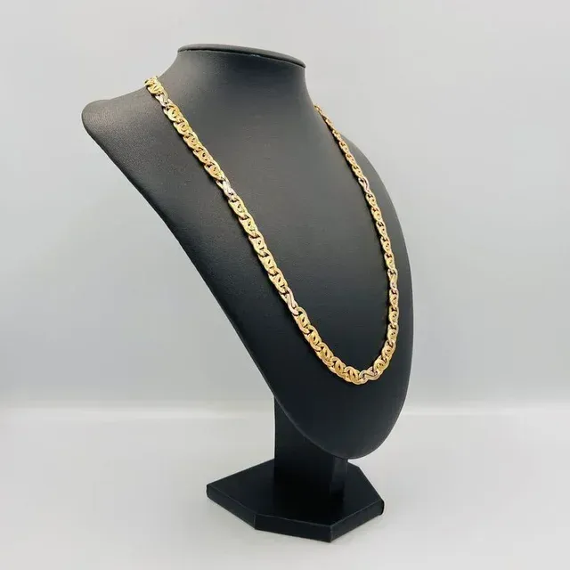 CORRENTE TIPO CARTIER INFINITO BICOLOR. Ouro 18k.