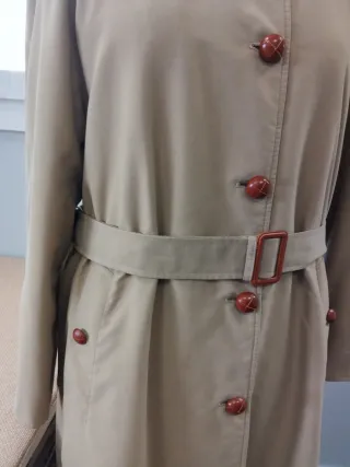 Gabardina mujer beige