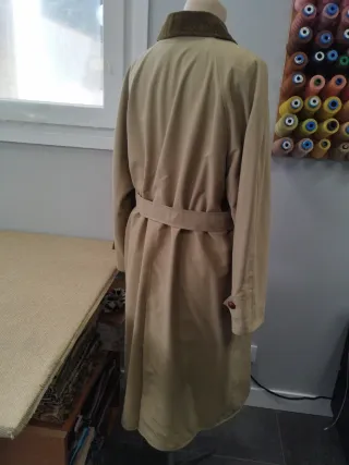 Gabardina mujer beige