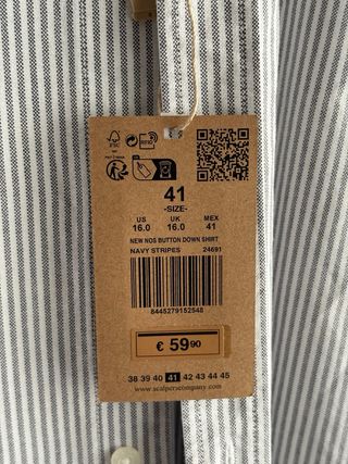 Camisa Scalpers rayas azules Talla 41