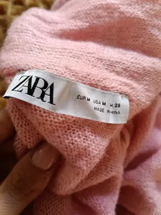 Jersey Zara Asimétrico Rosa Talla S