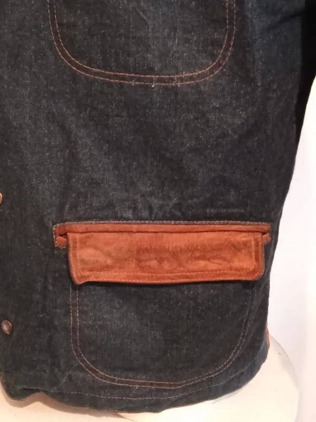 Giacca uomo vintage Daniel blu/marrone