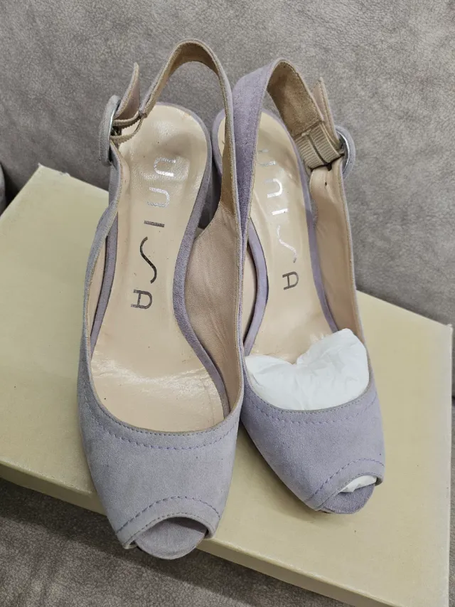 Zapatos de tacón malva clarito