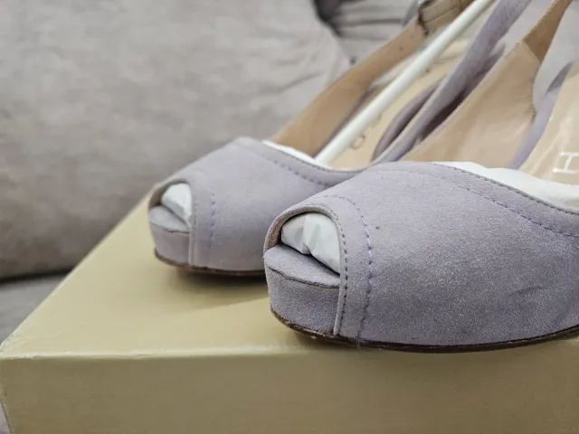 Zapatos de tacón malva clarito