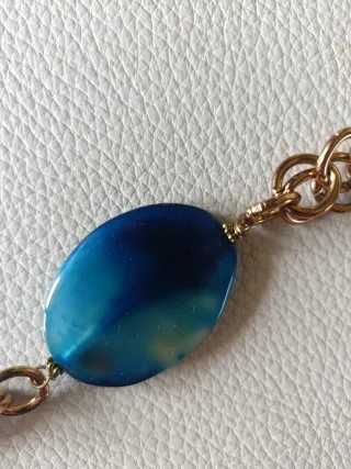 Bracciale con Agata Blu e Marrone