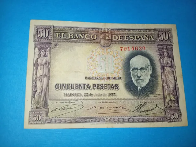 Biglietto 50 Pesetas 1935 Banco de España