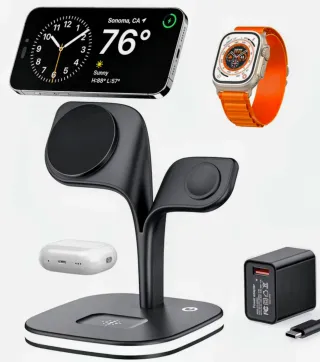 Cargador Inalámbrico 4 en 1 Carga Rápida