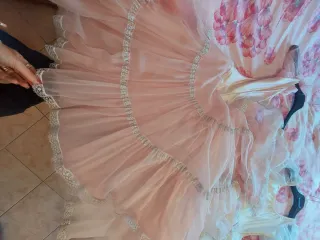 Tutu Degas con balze e manichette rosa