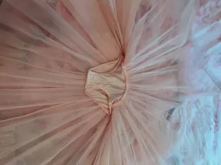 Tutu Degas con balze e manichette rosa