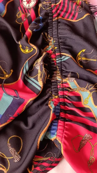 Conjunto Top y Falda Estampado Náutico