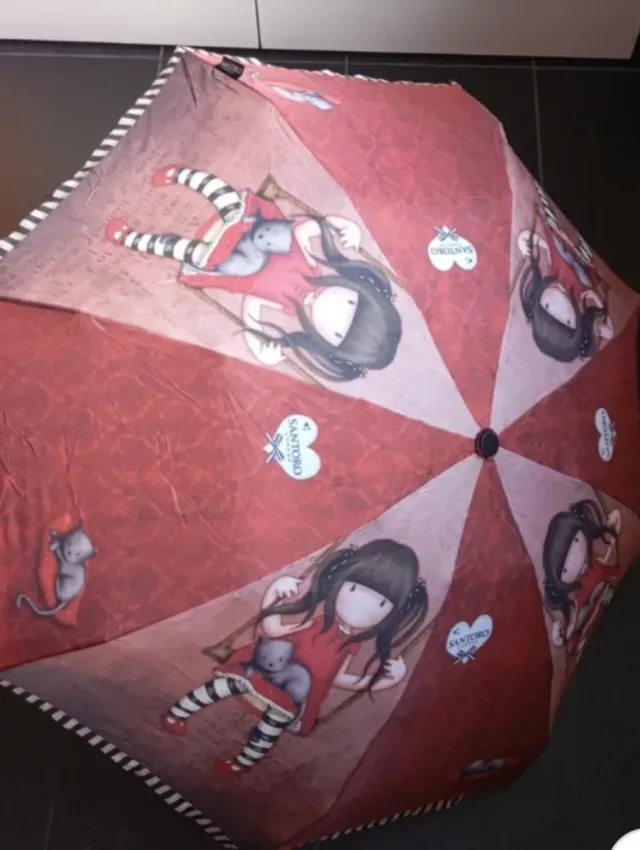 Paraguas con funda Santoro Rosa