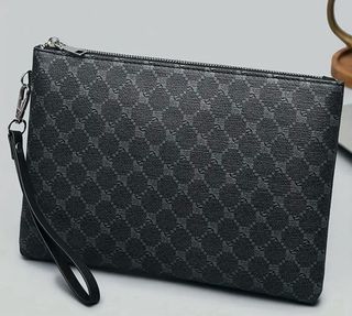 Pochette uomo nera e grigia