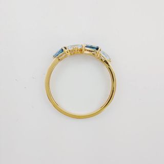 Anillo Oro 18K Topacio Circonitas