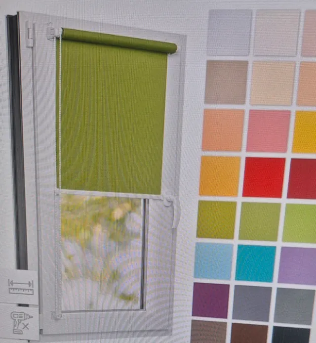 Set due Tende a rullo per interni senza fori